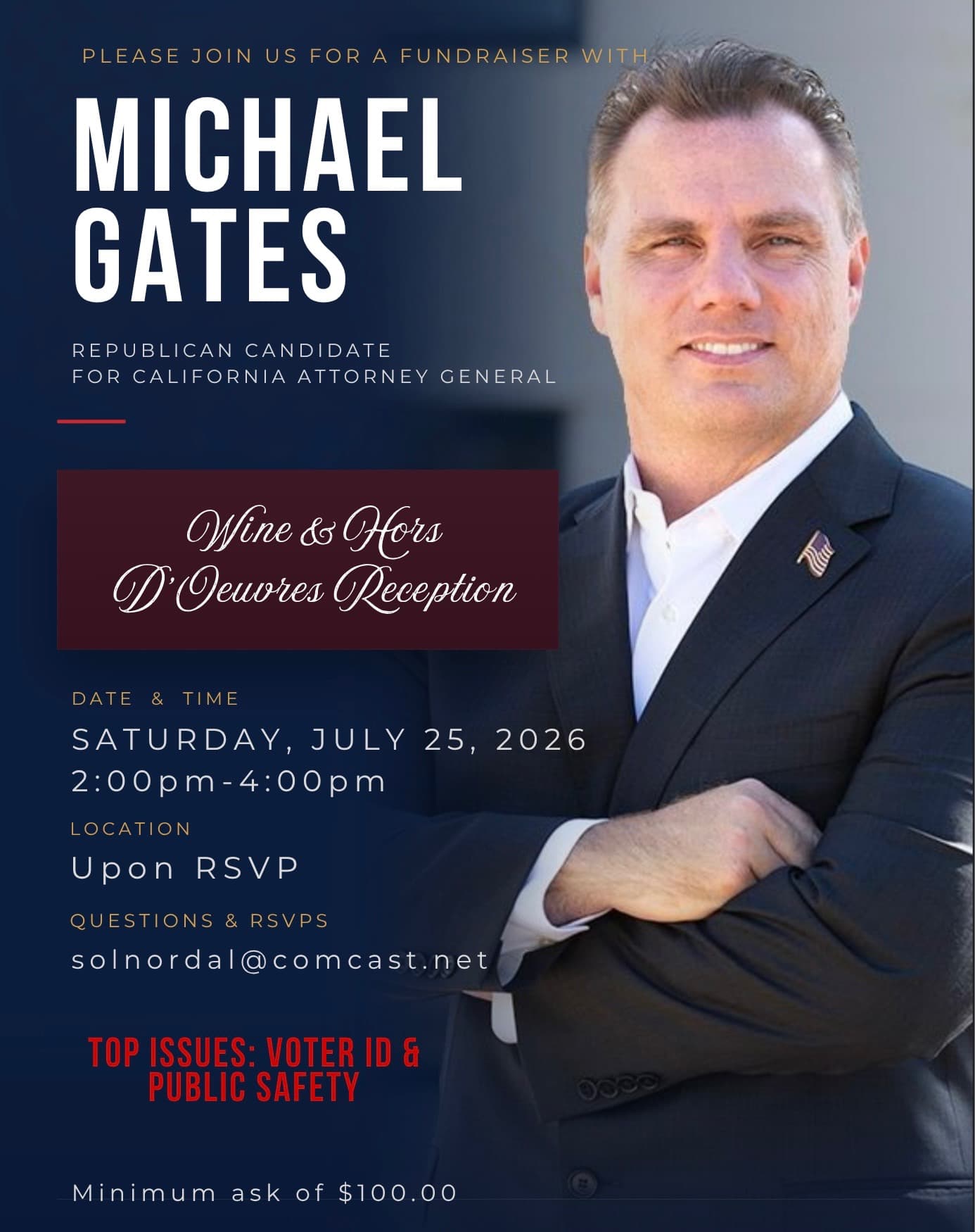 Michael Gates - CA Atty Gen Fundraiser - Oakland